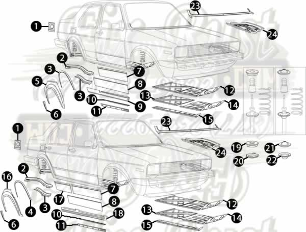 85 92 Jetta Ii Rust Repair Panels
