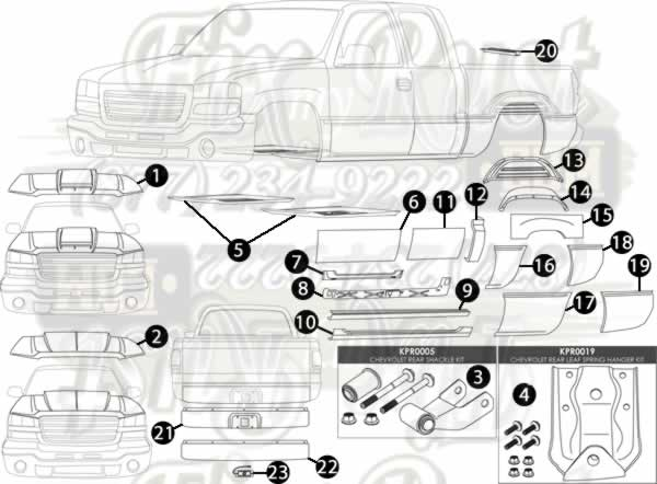 Four Door Sierra 99 07 Rust Repair Panels For Auto Body Restoration